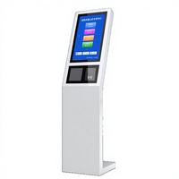 Kiosque interactif de distribution de tickets de file d'attente de 32 à 75 pouces, affichage commercial intérieur