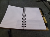 Bloc-notes A6 personnalisé avec logo, reliure spirale, stylo, papier kraft, notes adhésives et bloc-notes avec marque-pages