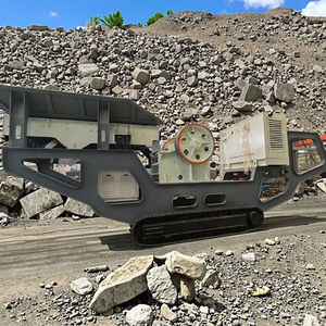 Système de concasseur de pierres mobile de type chenille Concasseur de roches mobile portable Concasseur à mâchoires pour carrière - Product Image 1