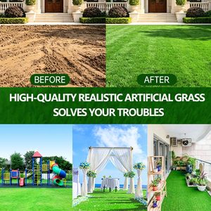 Gazon artificiel COOLGRASS, gazon synthétique réaliste pour jardin extérieur, balcon, anti-UV, bonne drainage, stock disponible en usine - Product Image 5