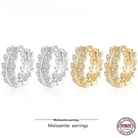 Boucles d'oreilles pendantes en moissanite avec serti, argent 925, couleur D, élégantes et minimalistes, idéales pour les vacances d'été à la plage, cadeau pour femme, bijoux raffinés