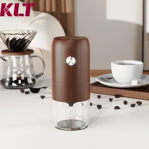 Wooden Color Vintage Electric Coffee Mill Home Espresso Coffee Grinder Household Coffee Mill