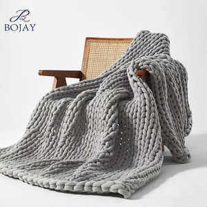 Chăn dệt kim dày dặn siêu mềm mại, không rụng lông, kiểu bện, mùa đông, nặng, có thể tùy chỉnh - Product Image 1