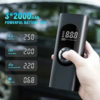 150PSI Rechargeable sans fil 12v compresseur d'air gonfleur de pneu LCD double écran, adapté au gonfleur de pneu de balle de vélo de voiture