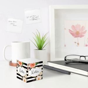 Bloc-notes adhésifs en papier, nouveau design, 500 feuilles avec support en bois, bloc-notes personnalisé avec logo d'entreprise, cadeaux de fin d'année - Product Image 4