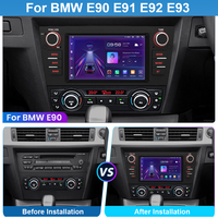 Autoradio Android 7 pouces avec GPS pour BMW Série 3 E90 E91 E92 E93 2004-2012, écran tactile IPS pour tableau de bord, USB