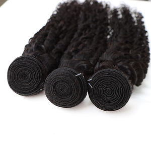 10A级深波彩混纺柬埔寨印度寺庙弹力貂皮角质层对齐人发生束批发价 - Product Image 3