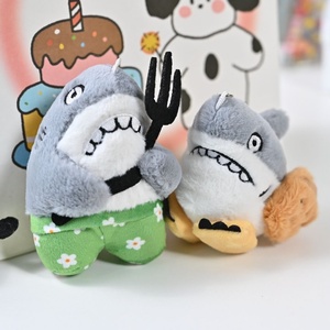 Llavero de Peluche de Tiburón Adorable, Diseño Creativo de Dibujos Animados, Relleno de Algodón PP, 0-10cm, Muñeco Divertido, Regalo para Navidad - Product Image 1