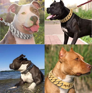 Juego de Placas de Identificación Personalizadas de Lujo de 32 mm para Perros, con Diseño a Cuadros, Estilo American <span class=keywords><strong>Pitbull</strong></span>, Cierre de Hebilla para Collar Cubano, Acero Inoxidable, Oro Rosa - Product Image 2