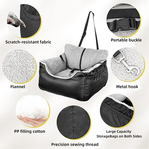 Cama de Lujo Personalizada para Perros y Gatos, para Asiento Trasero de Coche, Tipo Cueva, de Poliéster Sólido, Rectangular, Súper Cálida, Desmontable, Lavable, Semicerrada - Product Image 2