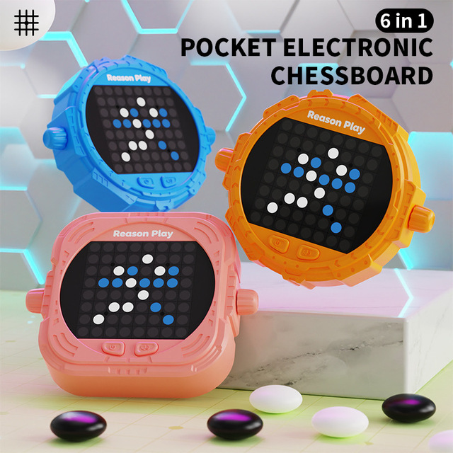 6 in 1 Electronic Smart Digital Game Handheld Tictactoe Puzzle Games Toy Entertainment Educational Toys