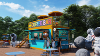 CDPH Récipient détachable Cabine alimentaire mobile pour l'extérieur Kiosque d'alimentation de rue/Chariot à café avec acier et panneau sandwich en vente