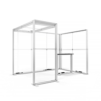 Stand d'exposition modulaire sans cadre portable sur mesure 10x10 20x10 3x3 avec panneau lumineux SEG pour salon professionnel