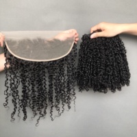 High End 12A Grado Fumi Hair Super Double Drawn Virgen Cutícula Alineada Paquetes de cabello brasileño Funmi Pixie Curl Color natural