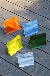 Sacchetto piatto blu con cerniera a strappo, sacchetti di plastica con coulisse portatile per tè <span class=keywords><strong>e</strong></span> caffè da 80, 150, 250g <span class=keywords><strong>e</strong></span> 113~454g - Product Image 4