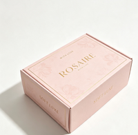 Boîte cadeau en carton ondulé avec estampage à chaud de qualité supérieure, boîte en papier personnalisée pour emballage cosmétique de marque de luxe