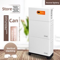 Système solaire tout-en-un empilable avec contrôleur hybride intégré, stockage d'énergie résidentiel, panneaux monocristallins