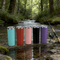 Gobelet isotherme en acier inoxydable 304 de 22 oz, bouteille d'eau réutilisable à double paroi sous vide, matériau métallique de haute qualité