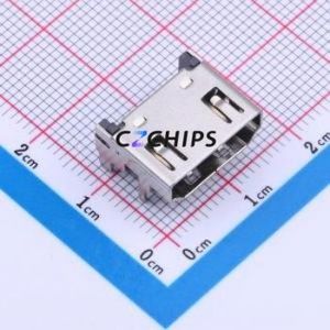 <b>HDMI</b>-01 <b>HDMI</b> Connector SMD Connector ( Connector Type: <b>HDMI</b>-A )( Gender: <b>Female</b> )( Total Number of PINs: 19P ) - Product Image 1