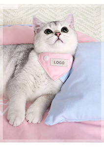 Bandana pour animaux de compagnie double face, couleur macaron, serviette imperméable pour animaux de compagnie - Product Image 3