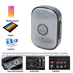 Transmisor inalámbrico Receptor 2 en 1 Adaptador inalámbrico 3,5mm Audio AUX Adaptador Mp3 Plata Adaptador inalámbrico para automóvil - Product Image 6