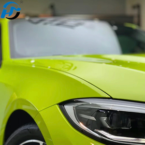 PET TPU Cast Factory Venta al por mayor PET HD Gloss Crystal Yellow Green Car Wrap Vinilo Un rollo completo Tamaño 1.52X1 8M/5X60FT - Product Image 5