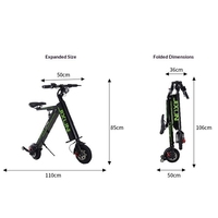 Vélo Électrique Pliant 36V 300W pour Adulte, Trottinette Électrique de 8 Pouces pour Commuter, Autonomie de 30 Km, Vélo Électrique pour Adulte en Gros