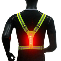 Di Ricarica Usb Led Da Corsa Riflettente Gilet Gear Elastico Moto Giubbotto Riflettente Di Sicurezza Per Notte All'aperto Escursioni In Bicicletta Escursionismo