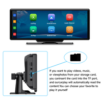 Maustor 10,26 pulgadas Android Auto Carplay REPRODUCTOR DE DVD para coche con pantalla IPS compatible con WiFi/BT/TF tarjeta reproductor Multimedia para Radio de coche