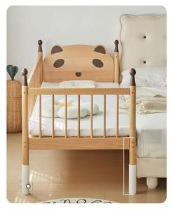 Culla Convertibile in Legno di Faggio, <span class=keywords><strong>Lettino</strong></span> per Bambini Estensibile, Culla Componibile Accanto al Letto, Culla Piatta Piccola per Bambini e Bambine, Culla in Legno Massello - Product Image 6