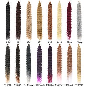 Xin Si Tóc Gợn Sóng Sâu Ấn Độ Tóc Xoăn Lớn Sợi Ngang Đóng Cửa Sâu Lượn Sóng Crochet Bện Cho Phụ Nữ Lượn Sóng Sâu Sóng Ướt - Product Image 3