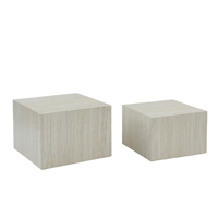 Table basse carrée en bois massif - Meubles de salon minimalistes nordiques en gros |   Taille personnalisée