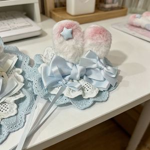Lindo pasador de pelo con forma de lazo para niña, accesorio delicado para el cabello estilo princesa, encaje rosa a la moda - Product Image 4