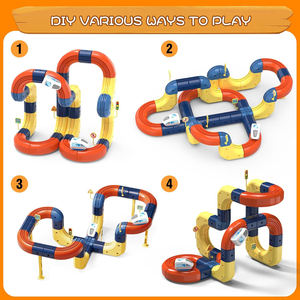 Juguete Educativo STEM de 148 Piezas, Pista de Carreras de Coches, Set de <span class=keywords><strong>Tren</strong></span> <span class=keywords><strong>El</strong></span>éctrico con Pistas de Carreras Flexibles en 3D para Niños - Product Image 4