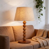 Lampe de table moderne en bois avec abat-jour en tissu, lampe de chevet, éclairage décoratif nordique