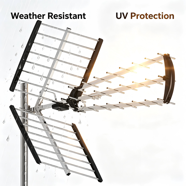 Foldable Digital TV Yagi Antenna HD Aerial High Gain UHF Antena Anti Interference Waterproof Support OEM ODM Customization