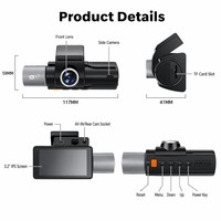 Caméra embarquée OEM/ODM 3,2 pouces 4K+2K+2K, enregistreur de conduite double objectif avec Wi-Fi, surveillance de stationnement 24h/24 et enregistrement en time-lapse DVR