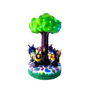 投币摇马游戏机天使三人骑马车方形摊位模型33298适合室内/室外使用 - Product Image 2