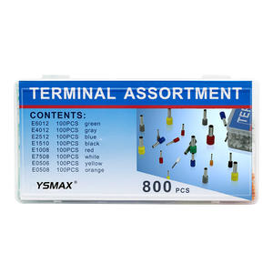 Assortiment de bornes YSMAX 800 pièces, type tube et broche isolés à déconnexion rapide pour câblage électrique - Product Image 1