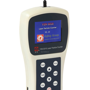 Compteur de particules laser portable Sujing Y09-3016 en plastique avec écran LCD, alimenté par batterie, 2,83 L/min, pour le contrôle ponctuel des salles blanches - Product Image 1