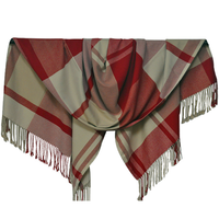 BLUE PHOENIX Châle de prière Tallit long 100% Polyester à carreaux écossais Hiver Femme Hijab Couverture Foulard de luxe de créateur Adulte