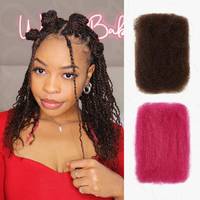 Extensions de cheveux humains pour tresses au crochet QVR Afro Kinky Curly, extensions en vrac pour tresses, extensions de cheveux humains pour les personnes noires