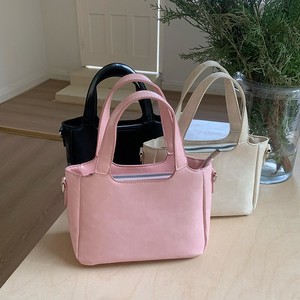 Women's Horizontal <b>Square</b> Shoulder Bag Pink Off White Black Zipper Closure Minimalist Style Everyday Use L8978 - Product Image 1