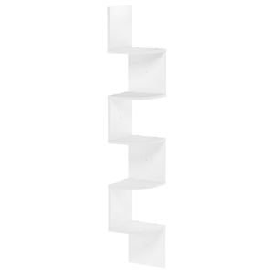Support de <span class=keywords><strong>rangement</strong></span> mural en bois à cadre d'<span class=keywords><strong>angle</strong></span> flottant à 5 couches pour salle de bain cuisine salon stockage et affichage - Product Image 5