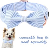 Collier pour chien et chat en coton doux et confortable avec nœud papillon, style unique, cadeau pour animaux de compagnie, 6 tailles