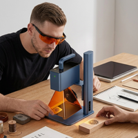Machine de gravure laser CNC portable Laser Sparrow pour bois, feuilles, acrylique, aluminium, configuration autonome DIY, profondeur de gravure 0,1-1 mm
