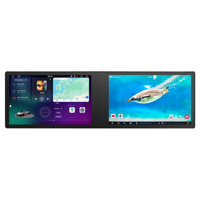 Double Screen 11.6'' Android GPS Navigator Car Radio 12+256G Wireless Auto 2K Display 5G/WiFi GPS/RDS/FM