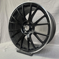 5*112mm multi-rayons passager en alliage d'aluminium poudre noir mat personnalisé forgé jantes de voiture pour BMW BBS