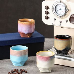 Japanese-style Stoneware <b>Espresso</b> Coffee Tea Mug Ceramic Water Mug Kiln Glazed Latte <b>Cup</b> for Cafe Shop Afternoon Tea - Product Image 1