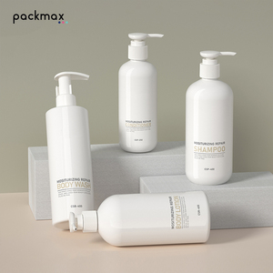 PET slanted shoulder empty <b>bottles</b>: <b>200ml</b> body lotion, 300ml shower gel, 400/500ml shampoo – cosmetic packaging - Product Image 3